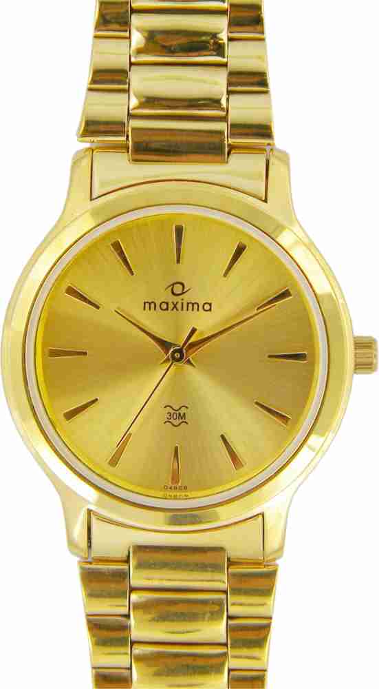 Maxima watch hot sale golden colour