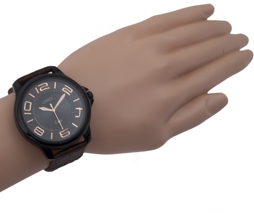 Lamex black store watch