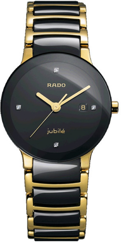 RADO Rado Women s Centric Jubile Two Tone Black Ceramic Bracelet Analog Watch For Women Buy RADO Rado Women s Centric Jubile Two Tone Black Ceramic Bracelet Analog Watch For Women