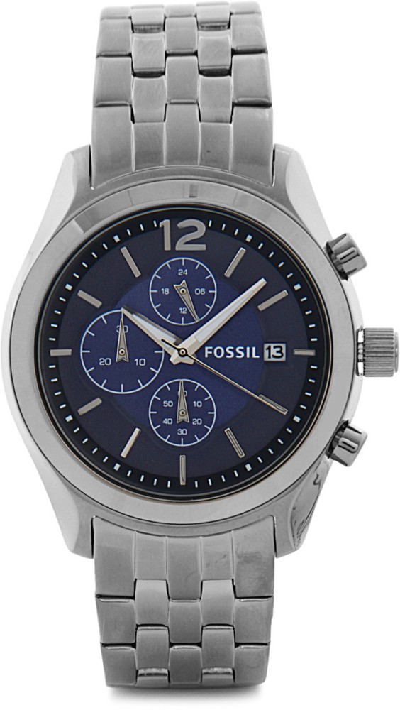 Fossil blue chain online watch