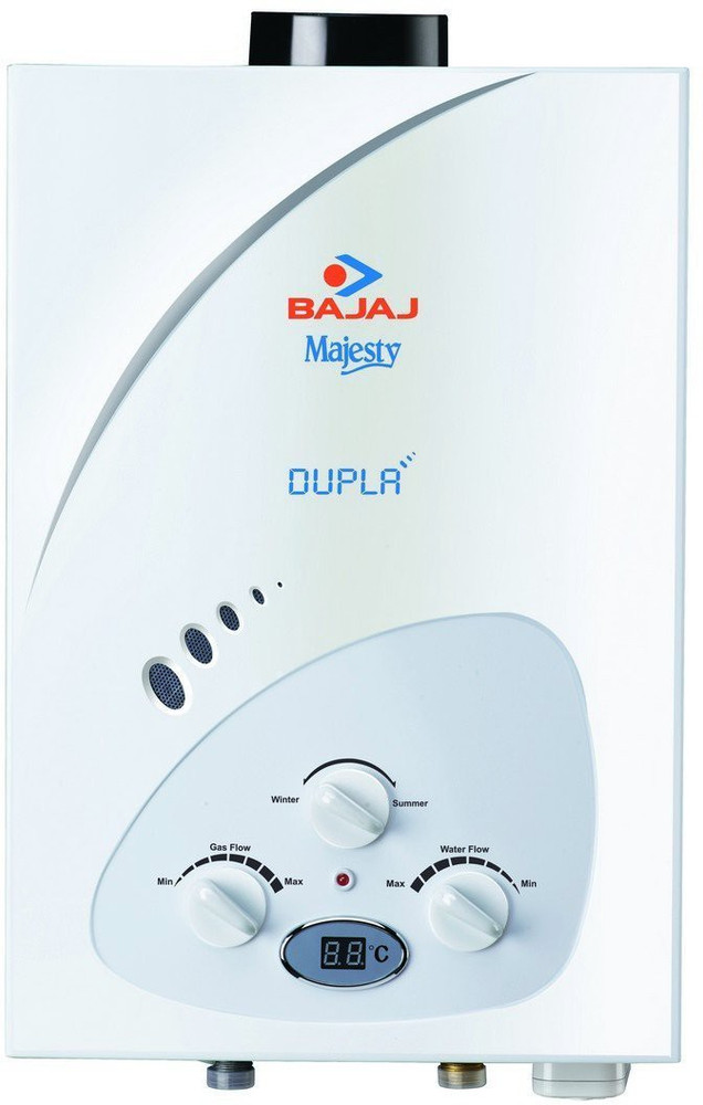 BAJAJ 6 L Gas Water Geyser (Majesty Dupla LPG 6-Litre, White) Price in  India - Buy BAJAJ 6 L Gas Water Geyser (Majesty Dupla LPG 6-Litre, White)  online at Flipkart.com