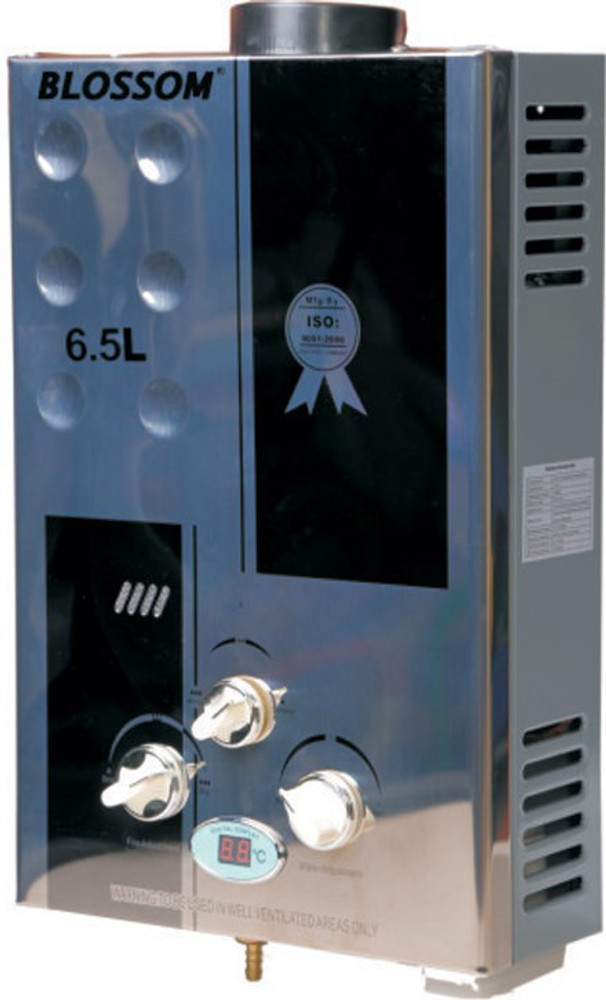 BLOSSOM 6.5 L Gas Water Geyser (CS02, Silver) Price in India - Buy BLOSSOM  6.5 L Gas Water Geyser (CS02, Silver) online at Flipkart.com