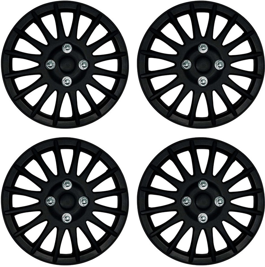 AUTO PEARL Premium Quality Car Full Caps Black 14 inches Press