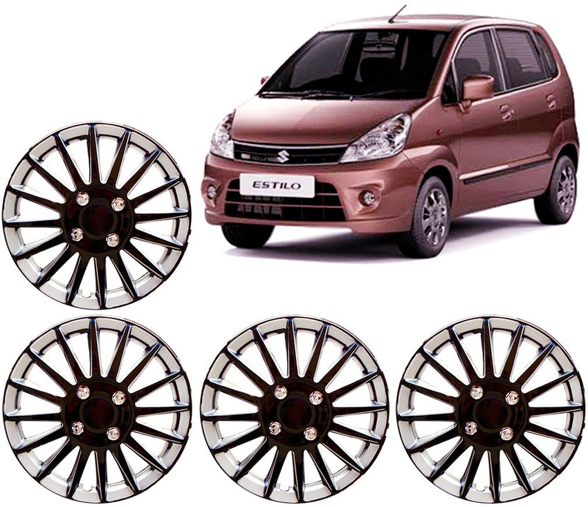 AUTO PEARL Premium Quality Car Full Caps Black and Silver 13 Inches For Maruti Suzuki Zen Estilo Wheel Cover For Maruti Zen Estilo Price in India Buy AUTO PEARL Premium Quality Car Full Caps Black and...