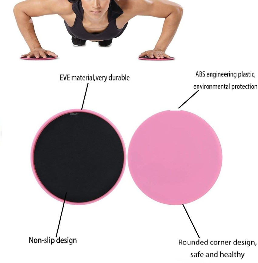 GOCART 1 Pair Gliding Fitness Anti-Slip Disc Yoga Gym Equipment