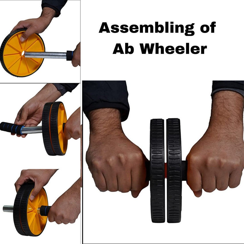 PTOSS Ab Dual Wheel Roller for Flat Belly Solid Core to tone up abs core stomach Ab Exerciser Buy PTOSS Ab Dual Wheel Roller for Flat Belly Solid Core