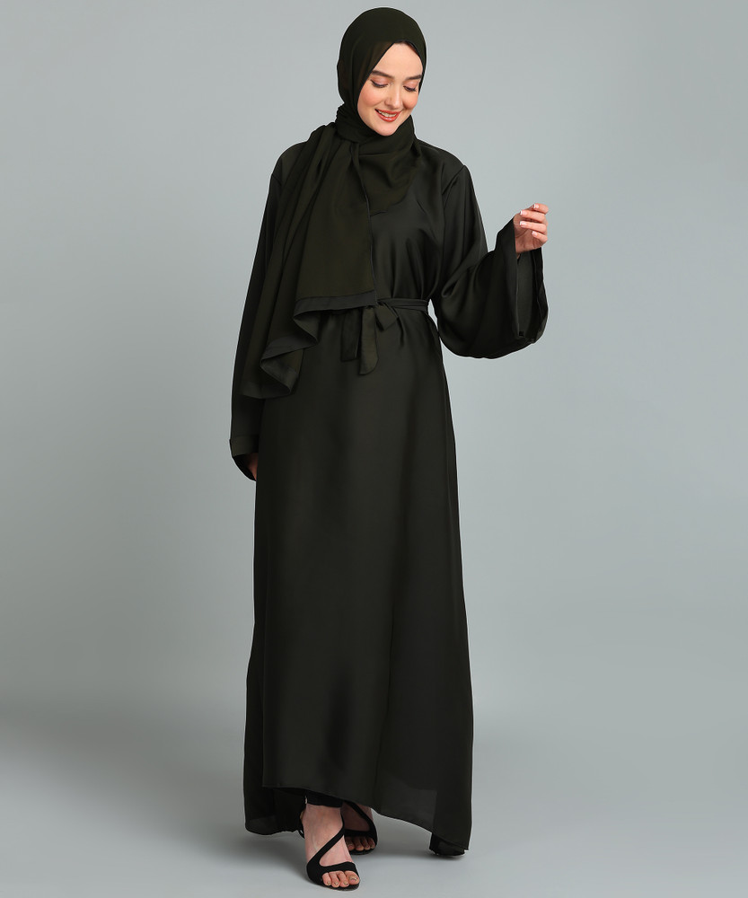 BROKE BRAND Nida Matte Solid Abaya With Hijab Price in India Buy BROKE BRAND Nida Matte Solid Abaya With Hijab online at Flipkart