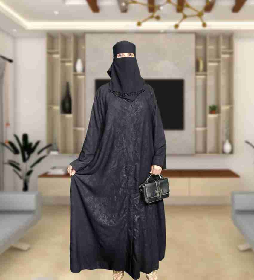 Buraque Designer Polyester Solid Burqa With Hijab Price in India Buy Buraque Designer Polyester Solid Burqa With Hijab online at Flipkart