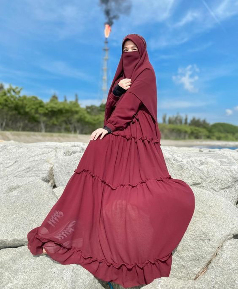 Firdaus Georgette Self Design Burqa With Hijab Price in India Buy Firdaus Georgette Self Design Burqa With Hijab online at Flipkart