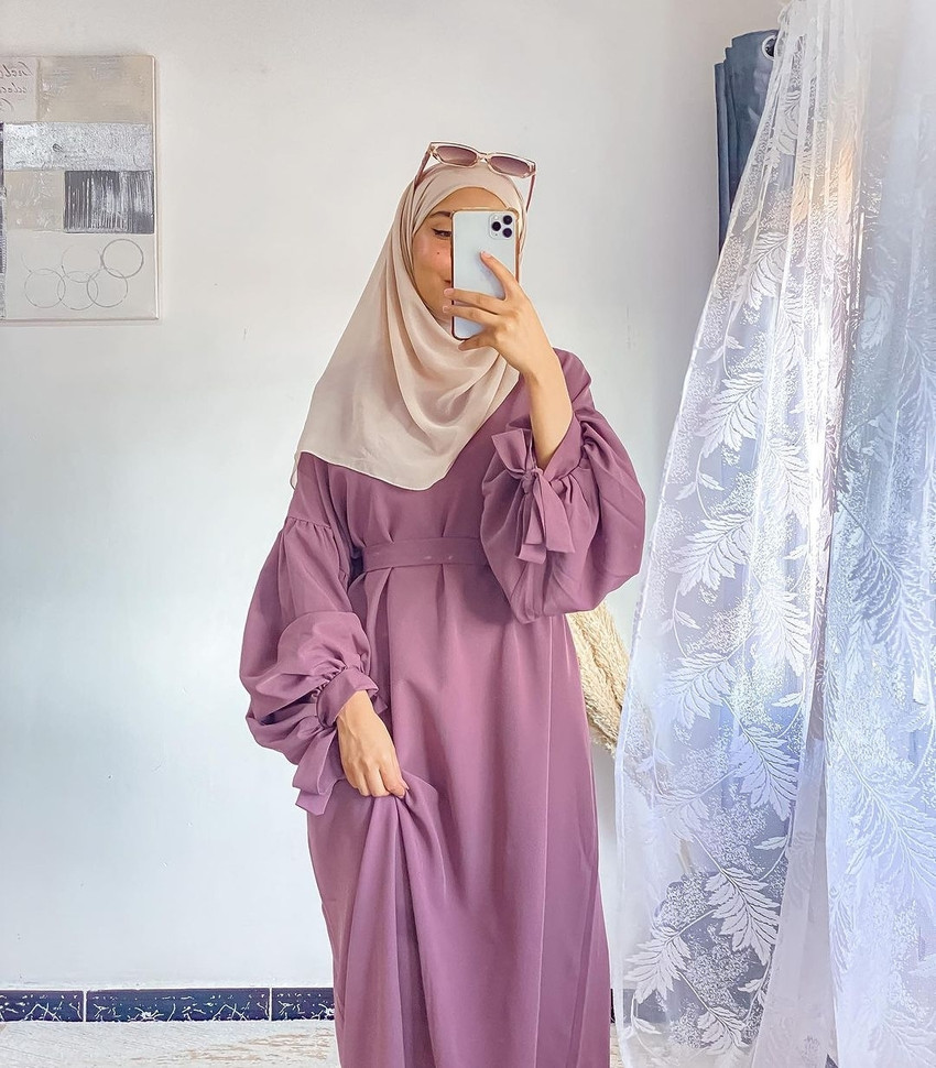 Emaan Outfit Cotton Blend Self Design Abaya With Hijab Price in India Buy Emaan Outfit Cotton Blend Self Design Abaya With Hijab online at Flipkart