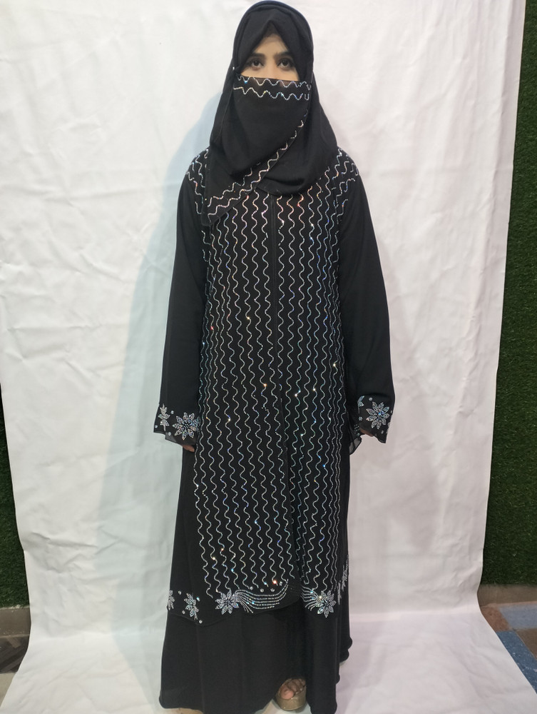Stone work burqa designs store