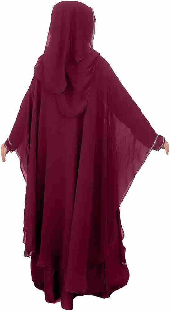 DCSTORE1 Nida Matte Self Design Abaya With Hijab Price in India Buy DCSTORE1 Nida Matte Self Design Abaya With Hijab online at Flipkart