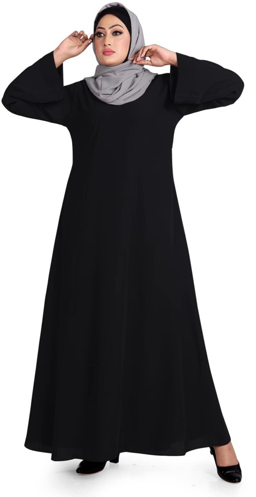 Simple black outlet burqa design