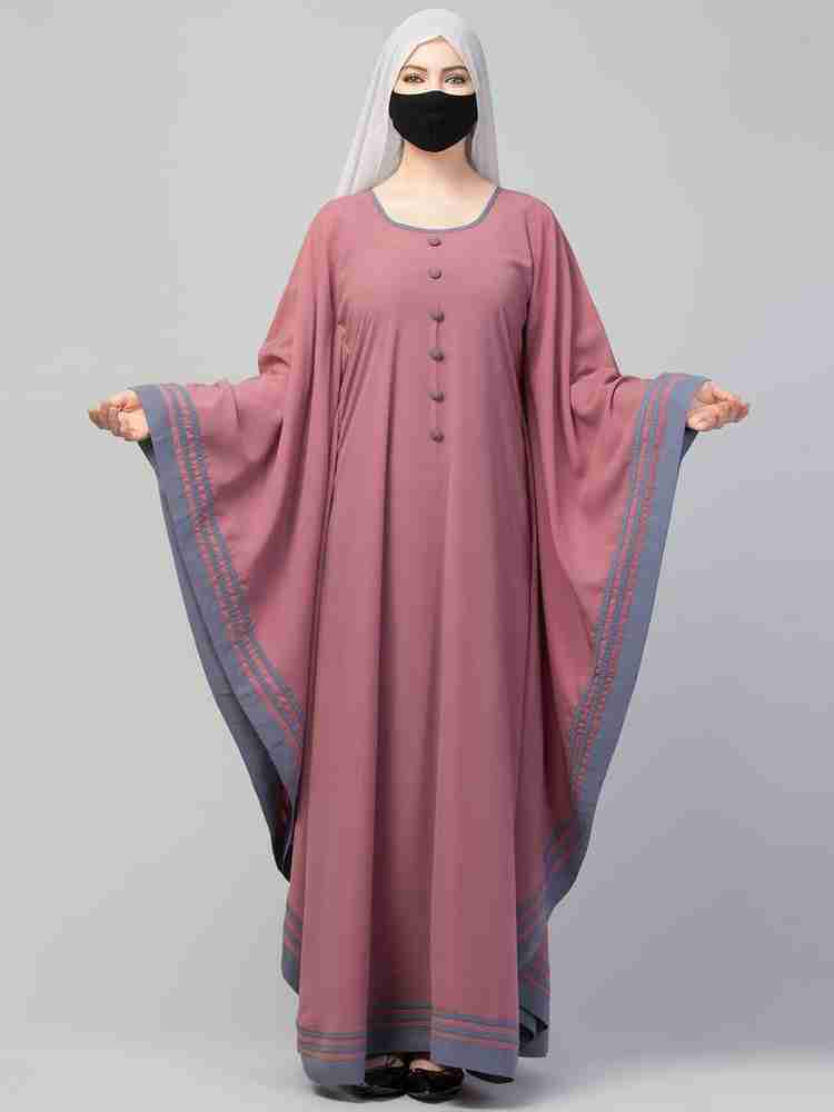 MODEST CITY Crepe Self Design Abaya With Hijab Price in India Buy MODEST CITY Crepe Self Design Abaya With Hijab online at Flipkart
