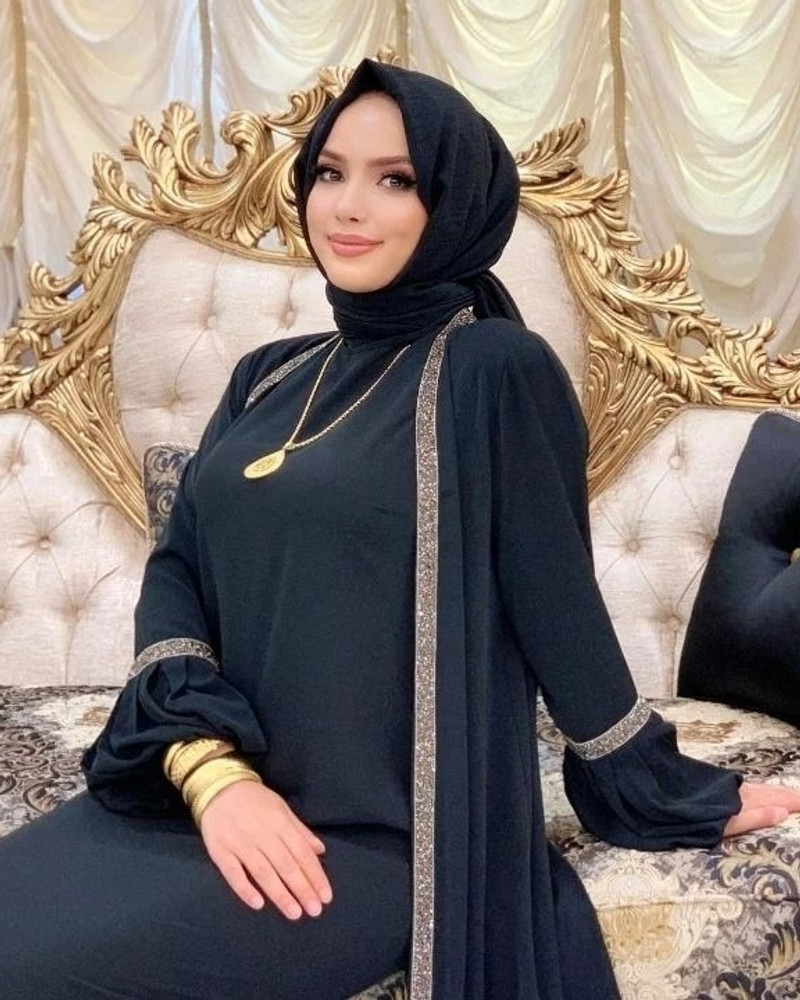 Emaan Outfit Cotton Blend Self Design Abaya With Hijab Price in India Buy Emaan Outfit Cotton Blend Self Design Abaya With Hijab online at Flipkart