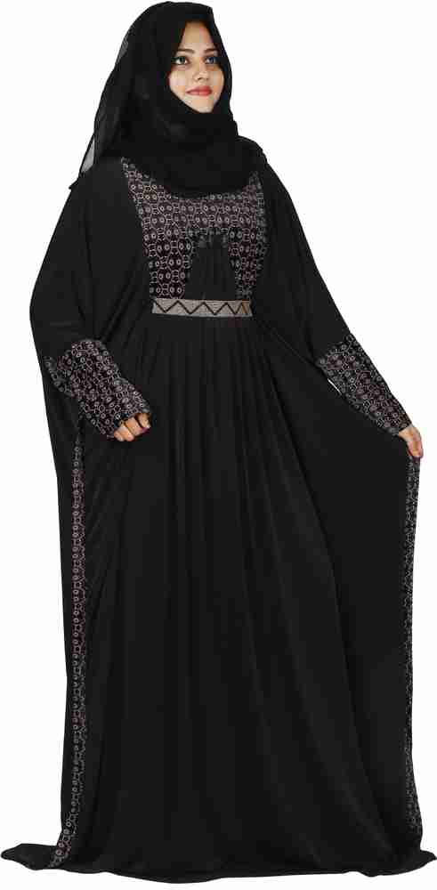 DC Polyester Self Design Abaya With Hijab Price in India Buy DC Polyester Self Design Abaya With Hijab online at Flipkart