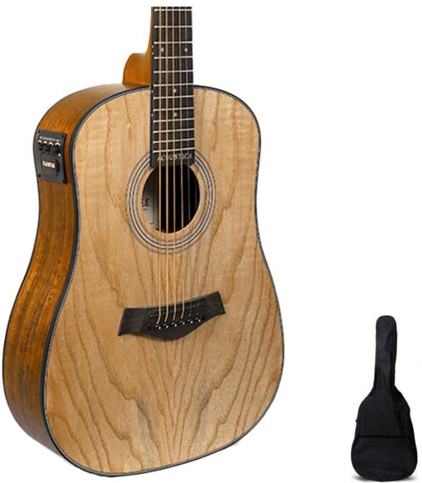 Kadence acoustica series zebra wood online semi acoustic guitar with bag