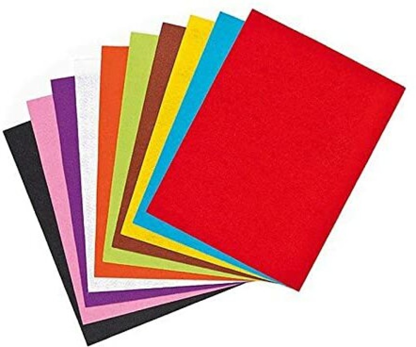 100 Pack Eva Foam Sheets 5.5 x 8.5 inch Assorted Colors (20 Colors) 2mm Thick by Better Office Products for Arts and Crafts 100 Sheets