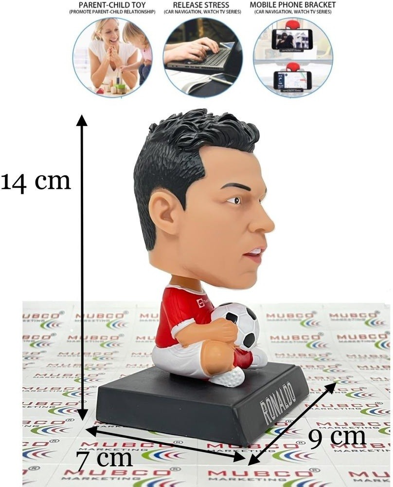 Mubco Cristiano Ronaldo CR7 Bobble Head Figure Car Dashboard Phone Holder  Toys Gift - Cristiano Ronaldo CR7 Bobble Head Figure Car Dashboard Phone  Holder Toys Gift . Buy Cristiano Ronaldo toys in