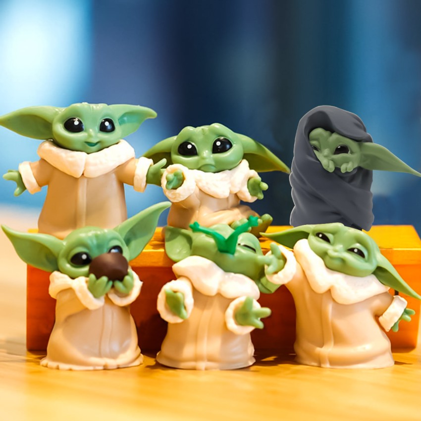 Star Wars Baby Yoda Doll Gift Toys 2-2.4 inch Mandalorian Yoda Baby Action  Toys 6PcsSet