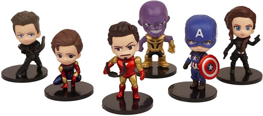 OFFO Marvel's Avengers set of 6 Collectibles for home decor office desk &  study table - Marvel's Avengers set of 6 Collectibles for home decor office  desk & study table . Buy