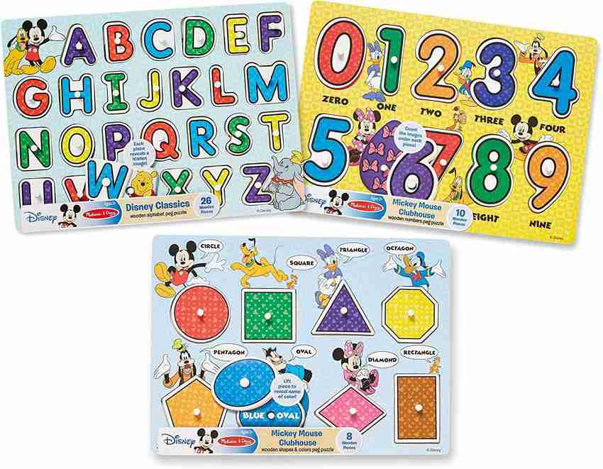 MELISSA DOUG Disney Classics Alphabet Wooden Peg Puzzle Developmental Toys Disney Classics Alphabet Wooden Peg Puzzle Developmental Toys shop for MELISSA DOUG products in India. Flipkart
