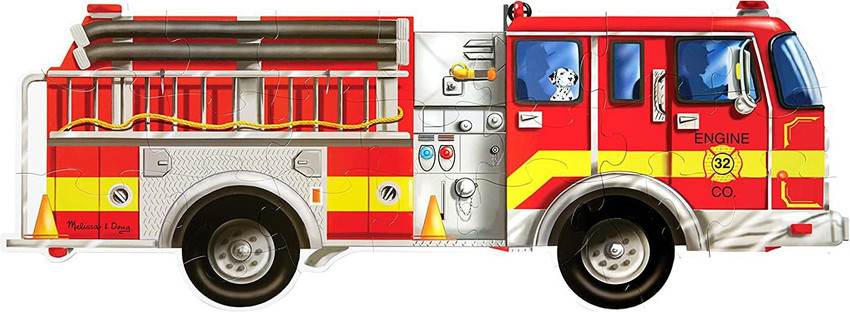 Melissa and doug fire truck sale floor puzzle