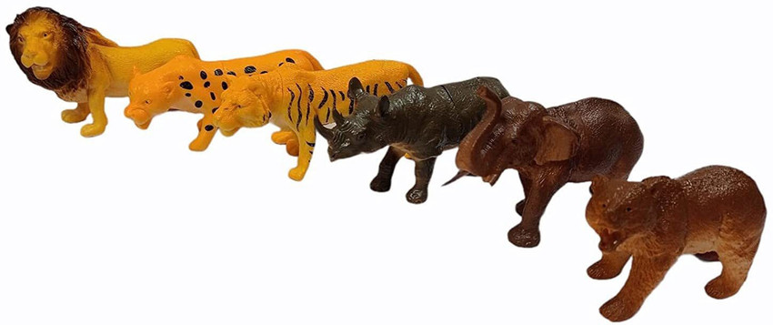 lifestylesection World Large Rubber Toys Animal Set for Kids