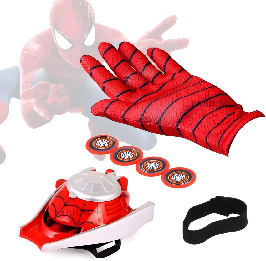 BakoliyaToys Spiderman Gloves Toy with Web Shooter Disc Launcher Real Life  Gadget Super Hero - Spiderman Gloves Toy with Web Shooter Disc Launcher  Real Life Gadget Super Hero . Buy Spiderman toys