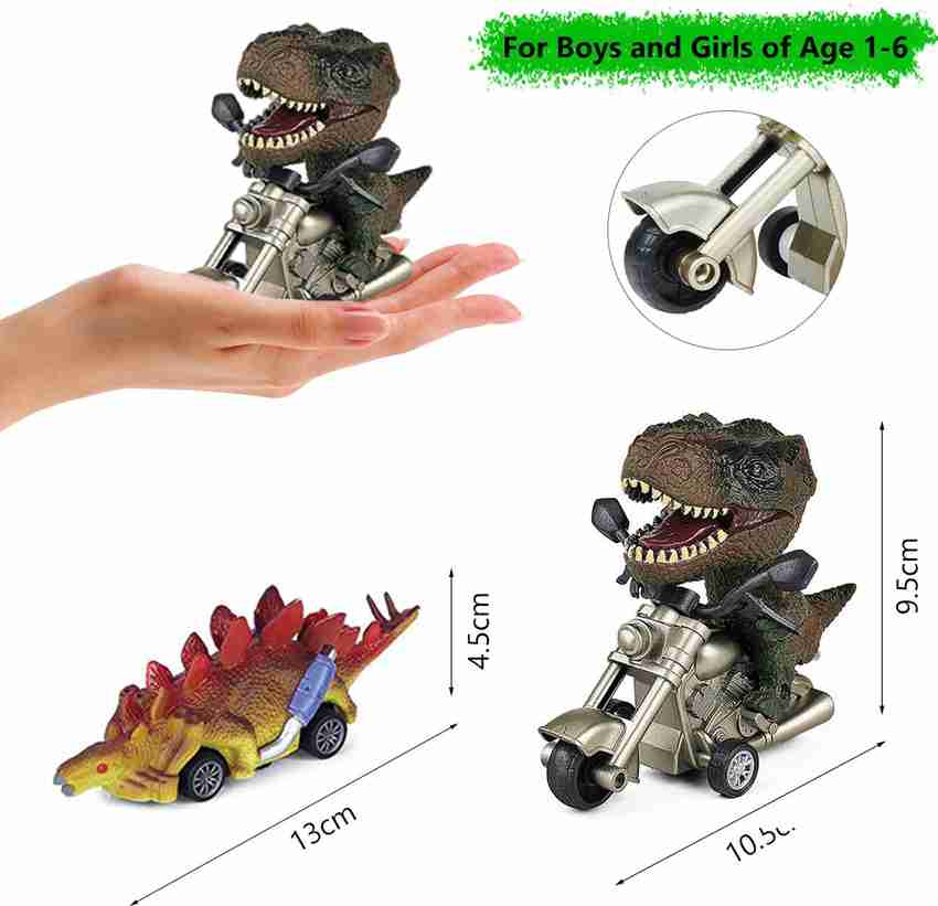 PATPAT 6 PCS Dinosaur Car Toys for Kids Dinosuar Toys for 3 Year