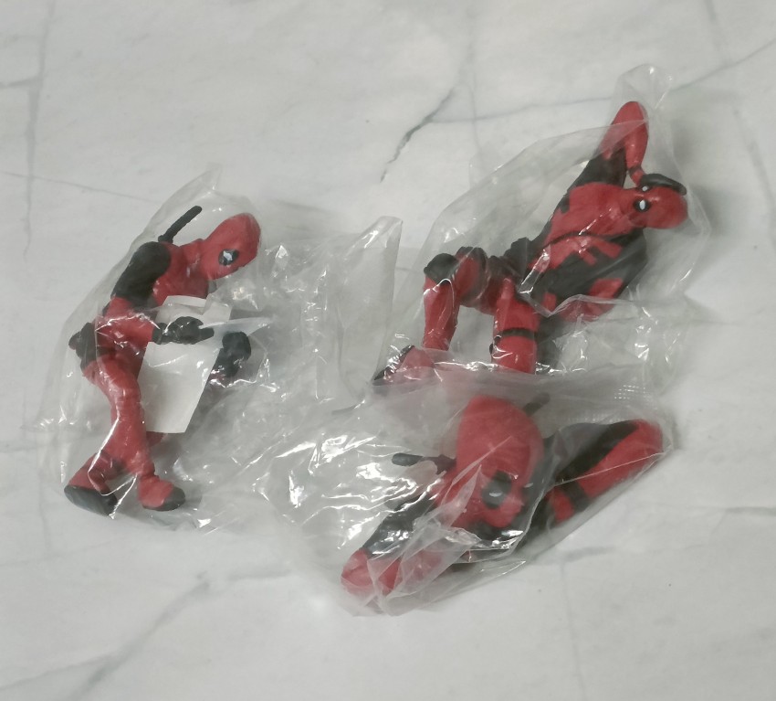 ZKTSRY Lot de 3 accessoires de voiture Deadpool - Figurines animées