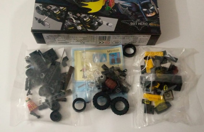 DC Batman Superhero Bat Motorbike Construct Building Blocks Educational  Toys Set