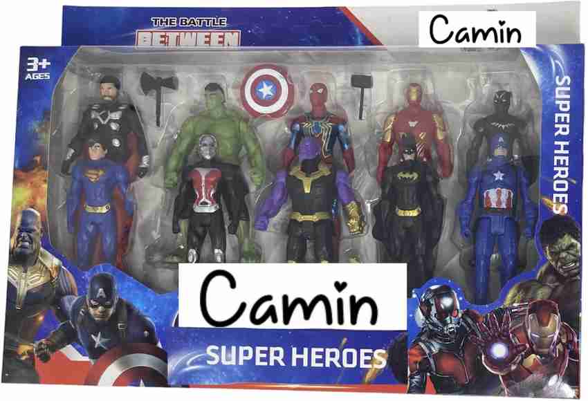 Avengers Superhero Action Figure Set of 10 Superheroes Toys Buy Spiderman Batman Superman Iron man Thor Hulk Captain America Black Panther Thanos Antman toys in India. shop for camin products in India...