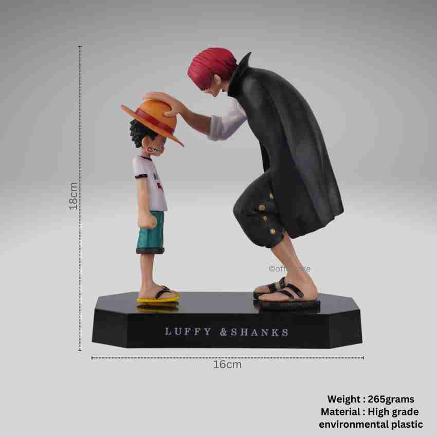 18cm One Piece LUFFY and SHANKS Anime Action Figure Toys 