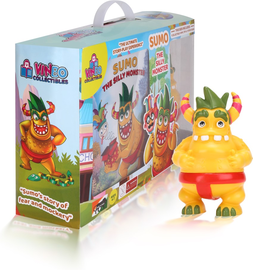 VINBO Collectibles, Vinyl Toy with Storybook Set, SUMO The Silly Monster,  Navarasa Desi Series -, Vinyl Toy with Storybook Set