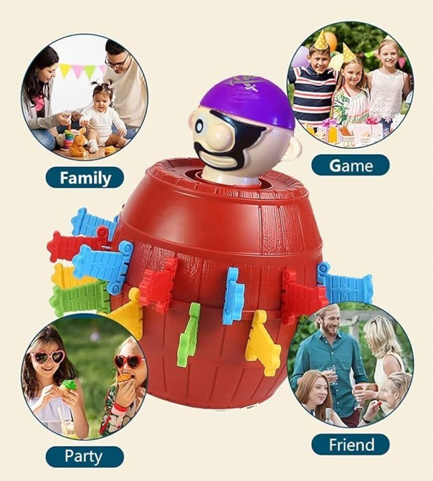 KIDOLOGY Pirate Funny Barrel Tricky Game Lucky Stab Toys Party Interactive  Spoof Pop-Up - Pirate Funny Barrel Tricky Game Lucky Stab Toys Party  Interactive Spoof Pop-Up . Buy Pirate toys in India.