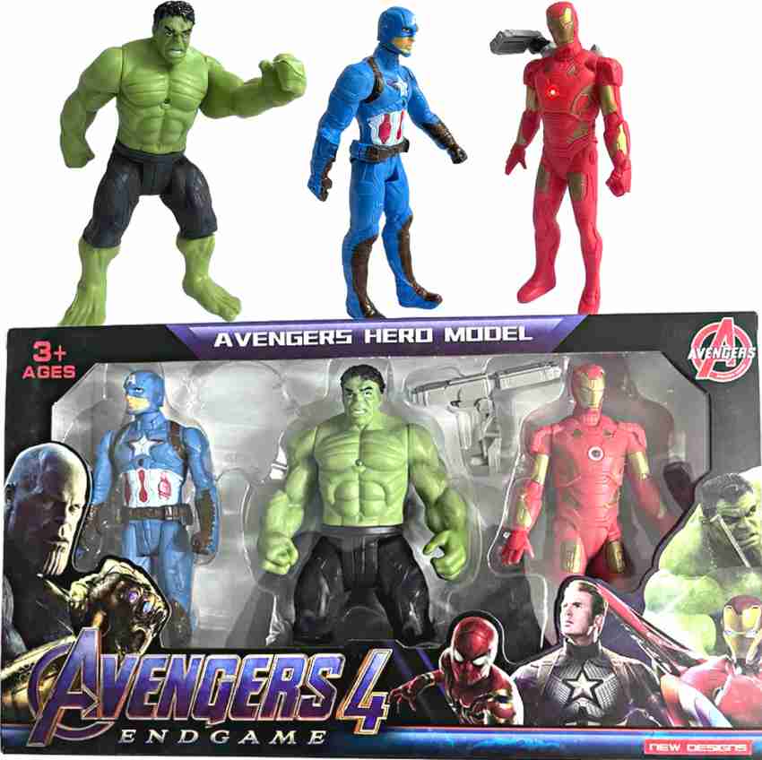 ZN STORE MARVEL AVENGER ACTION FIGURE TOY SET FOR KIDS. PACK OF 3