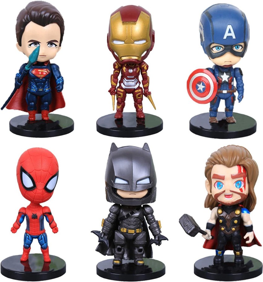 Buy HUSAINI MART  6pc Avengers Marvel Superhero Action Figures Set -  Collectible Models, Exclusive Adventures Super Hero Set, Holiday Toy Gift  for Kids, Figure Cake Topper Online at Low Prices in