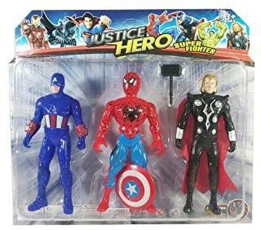 FineArts Avengers Justice Hero Super Fighter Figure Toy Set Of-3