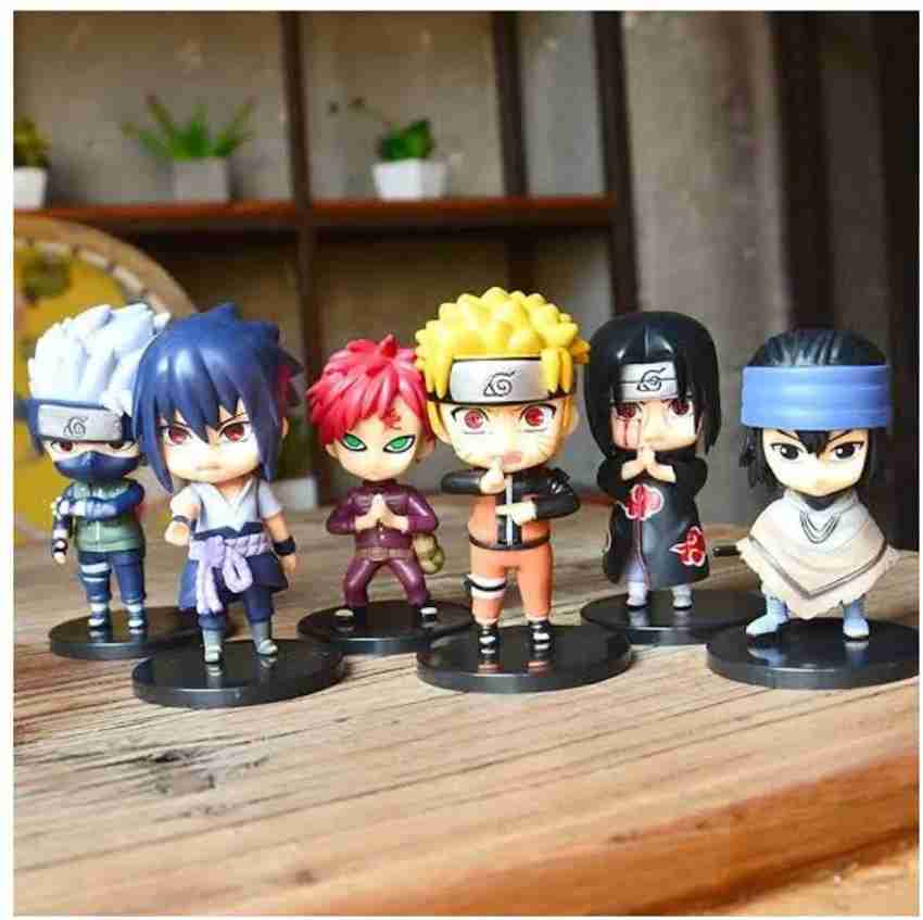 RVM Toys Anime Set of 6 Naruto Action Figure 15 cm for Office Desk & Study  Table, Car Dashboard, Decoration and Cake Topper Toys for Fans