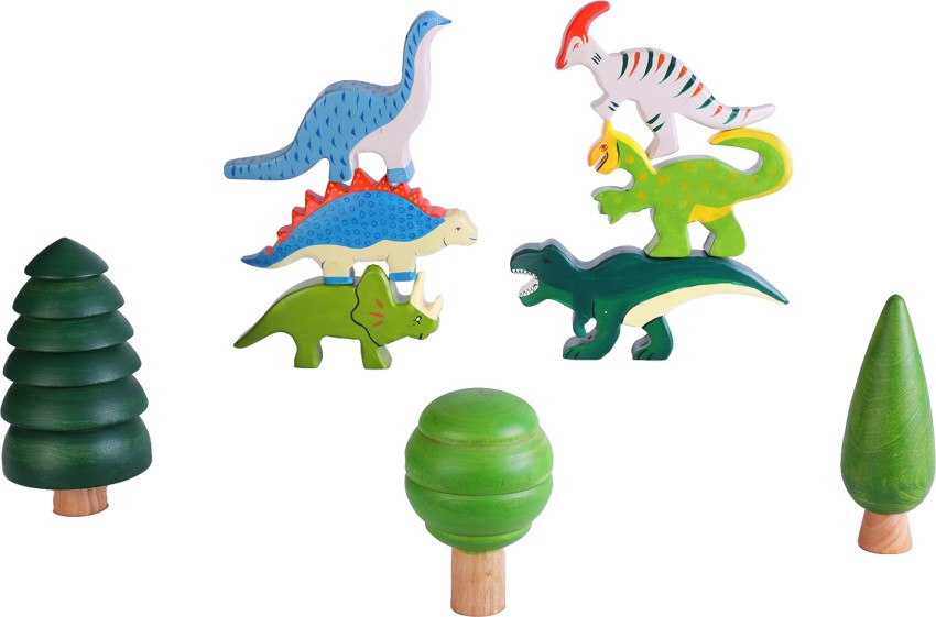 WOODEN DINOS 8PCS - DINO –