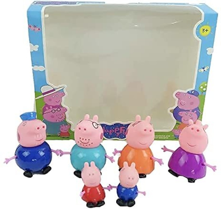 Peppa Pig Family 4-Figure Pack Set Figurine Kids Pretend Play George Mummy  Daddy