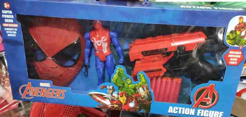 Buy Kart In Box, Spiderman Toys, Spiderman Action Figure, Spiderman  Figure, Comes with Mask, Spiderman Action Figure, Gun, 10 Bullets