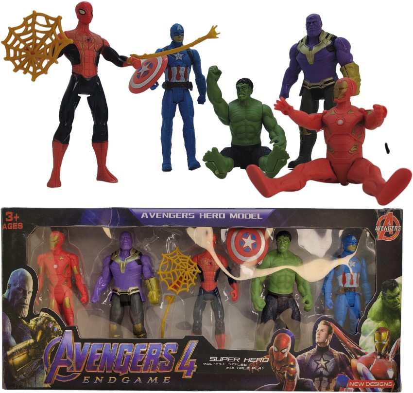 POMPI 5 Piece Avenger Set Marvel Superheroes Figurine Collection