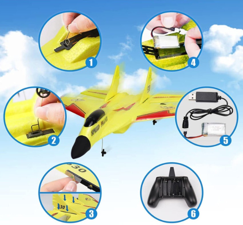 Flying airplane toy with deals remote control