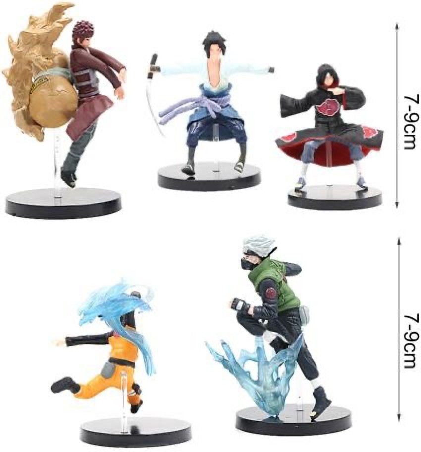 Figurine de collection GENERIQUE Set de 6 pièces Figurine Naruto kakashi  Itachi Sasuke Gaara Collection Modèle Jouet 6 cm