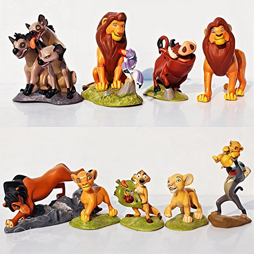 Lil Tara Lion King Action Figures Set of 9 for Home Decors Office