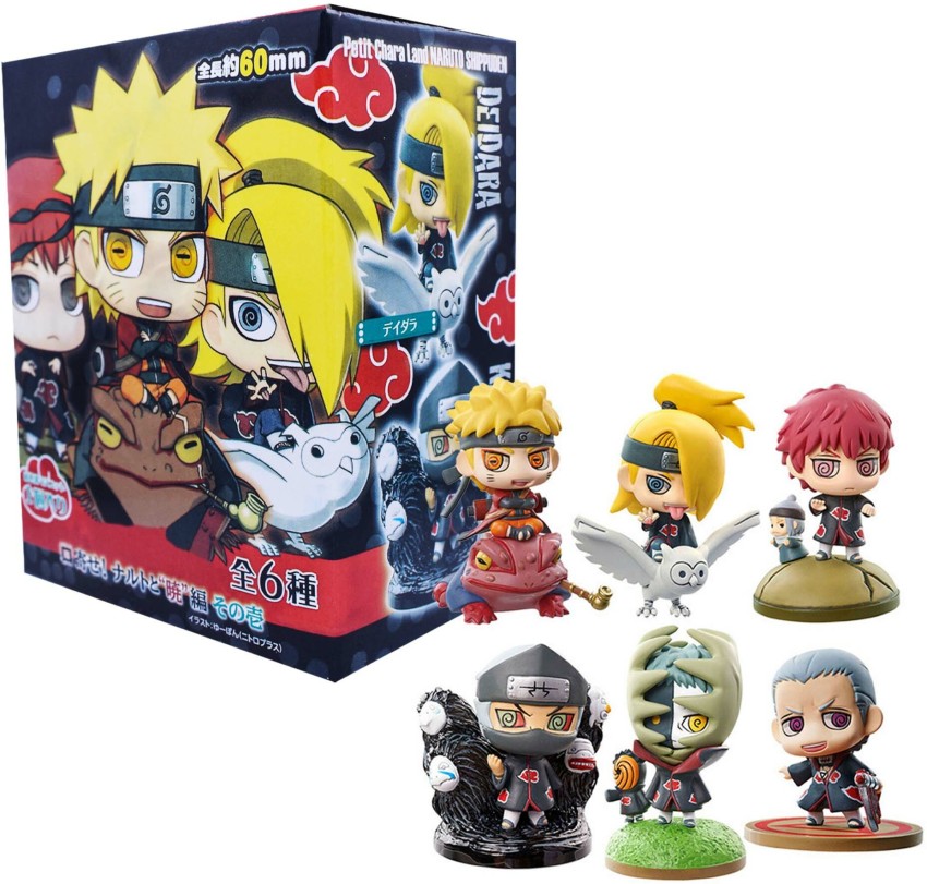 Masi Traders Naruto Anime Naruto and Akatsuki Mini Figures with Stands   Pack of 6  Naruto Anime Naruto and Akatsuki Mini Figures with Stands   Pack of 6  Buy Naruto