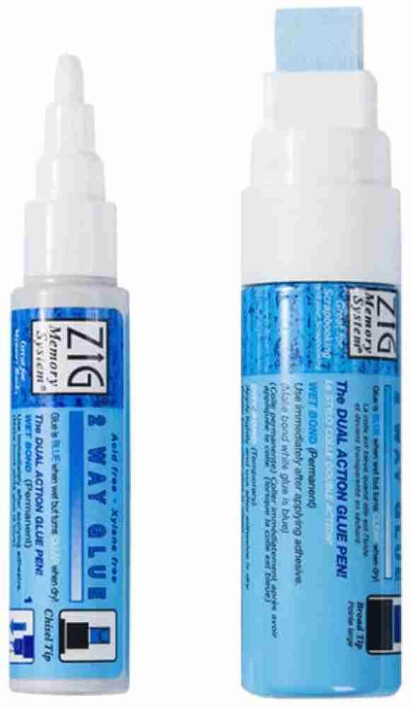Zig Memory 2 Way Glue Pen 4mm Squeeze & Roll Scrapbook Adhesive
