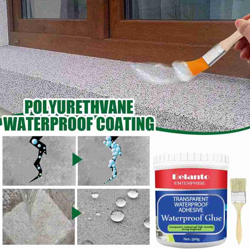 Buy Transparent Waterproof Glue 300g with Brush,waterproof sealant glue for  roof leakage, wood sealant,waterproof crack seal gel for  cement,stone,wood,wall,transparent crack seal agent adhesive glue 54Pcs  Online at Best Prices in India 